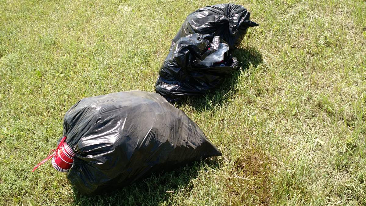 It’s not all bad at the Jamboree clean-up. Many campsites have their garbage properly packed away.