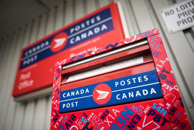 A file photo of a Canada Post office.