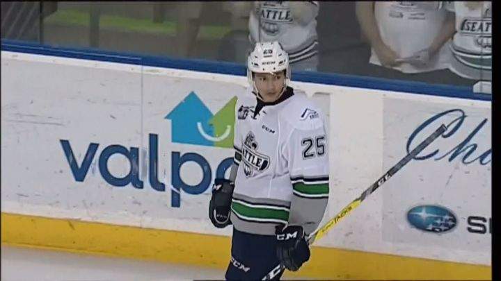 Ethan Bear, seen in a WHL game in May 2016, signed a three-year entry level contract with the Edmonton Oilers Saturday, July 2, 2016.
