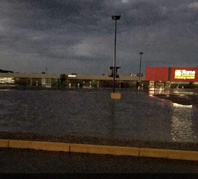 Flooding in Kindersley Sunday night.