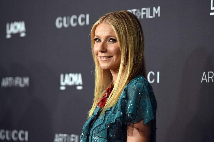 Actress Gwyneth Paltrow, wearing Gucci, attends LACMA 2015 Art+Film Gala Honoring James Turrell and Alejandro G Iñárritu, .