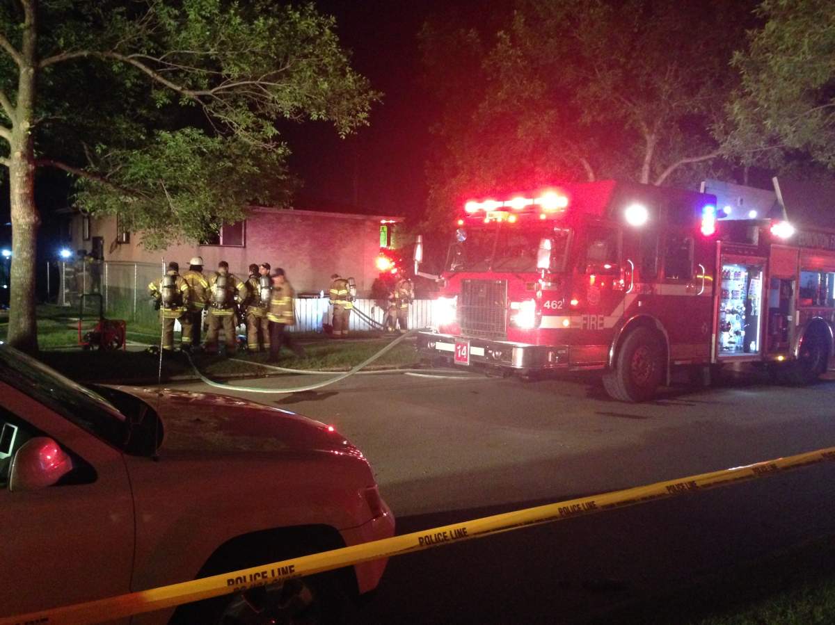Fire crews were called to a fire at a duplex at 6620 128 Avenue in northeast Edmonton early Thursday morning. July 14, 2016.