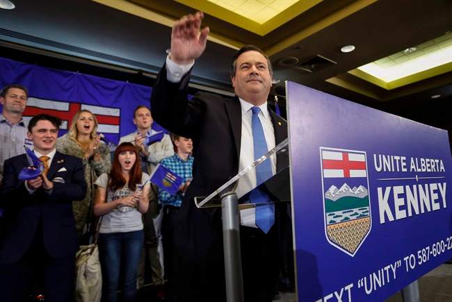 Alberta Conservative MP Jason Kenney announces he will be seeking the leadership of Alberta's Progressive Conservative party in Calgary, Alta., Wednesday, July 6, 2016. 