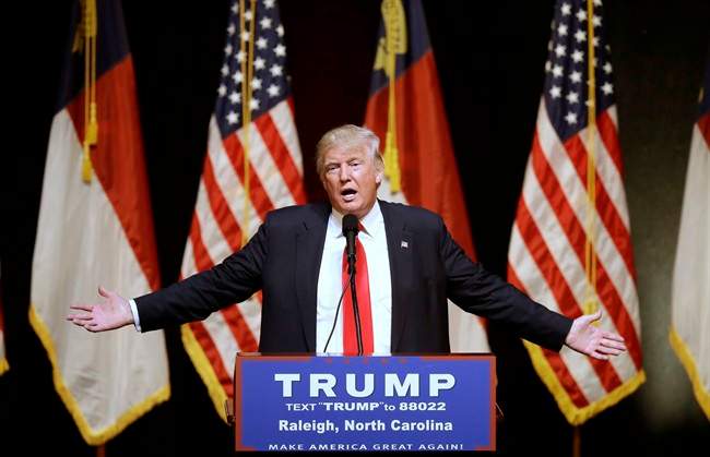 Republican Presidential candidate Donald Trump speaks at a rally in Raleigh, N.C., Tuesday, July 5, 2016. 