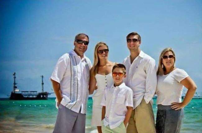 This photo provided by Jess Davis shows the Copeland family, from left, Sean, Maegan, Brodie, Austin and Kim.