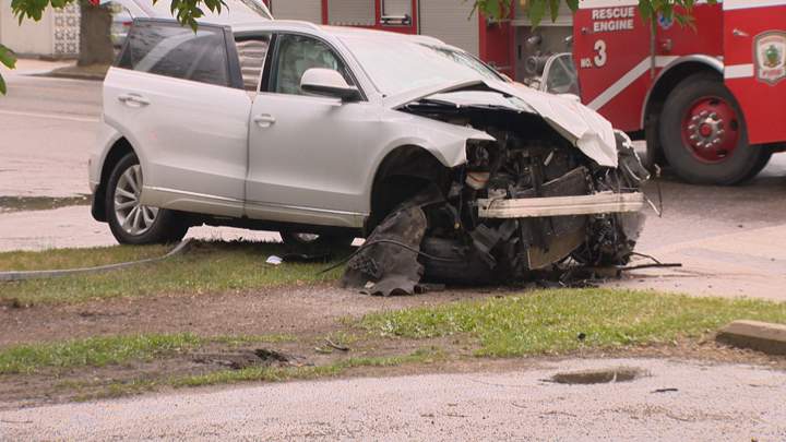 Man tracked down by police dog facing criminal charges after fleeing from a two-vehicle crash in Saskatoon.