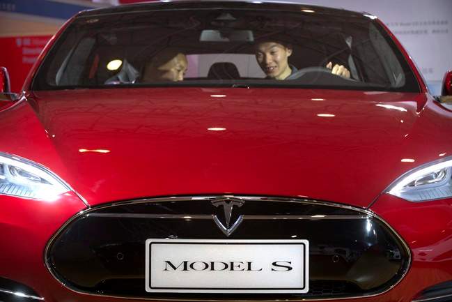 Tesla's Model S has a feature that allows it to drive on autopilot.