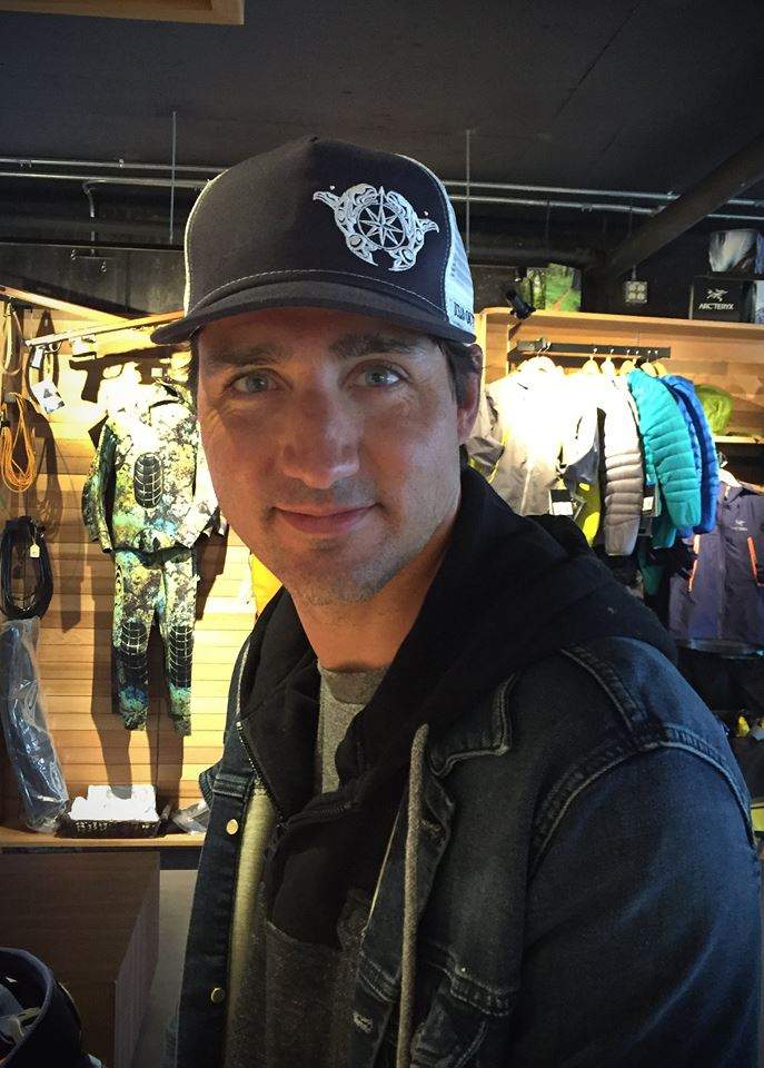 Justin Trudeau in Tofino Ocean Outfitters