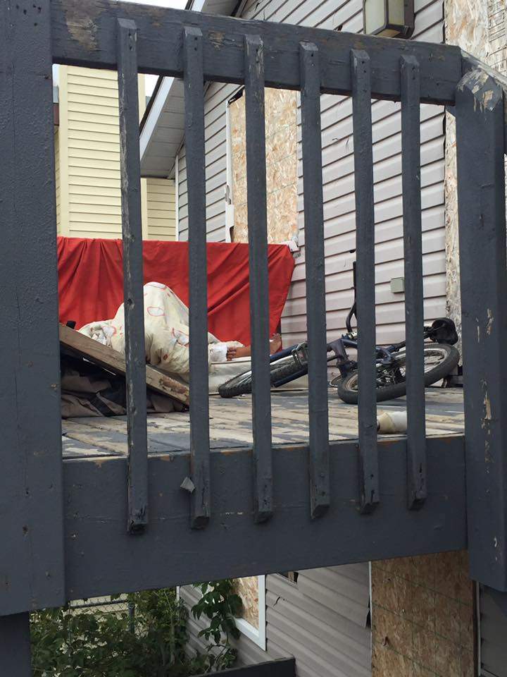 While cleaning the property, WPL found squatters using drugs on the back deck