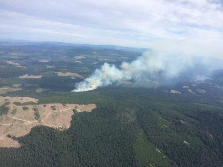 Forestry crews are battling a wildfire west of West Kelowna.