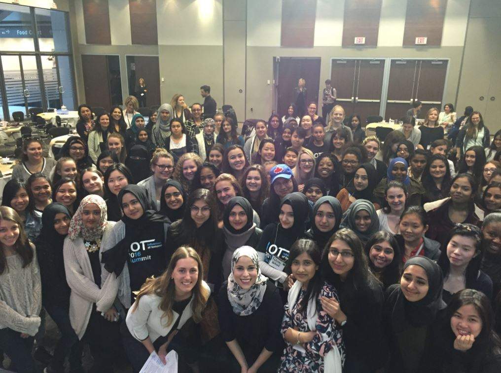 Dr. Alaa Murabit, UN Sustainable Development Goals Global Advocate and UN high level commissioner, speaks to young Muslim women in Toronto.