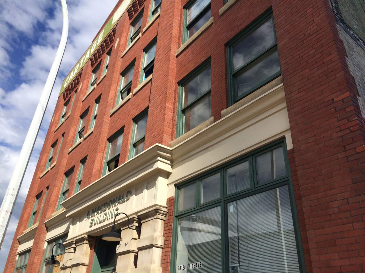 MacDonald Lofts located downtown at 10128 105 avenue.
August 11, 2016.