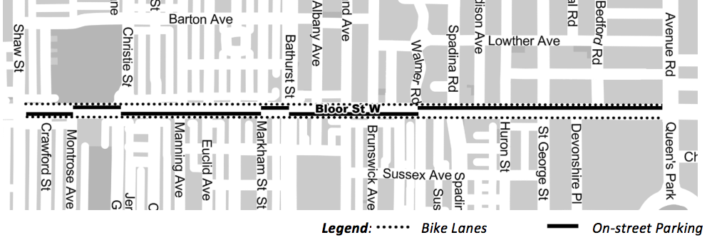 Installation begins on Bloor Street for bike lane pilot project - image