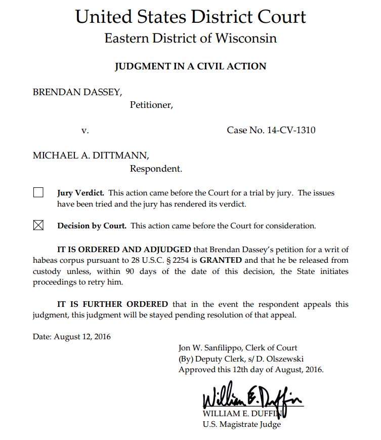 Brendan Dassey court order