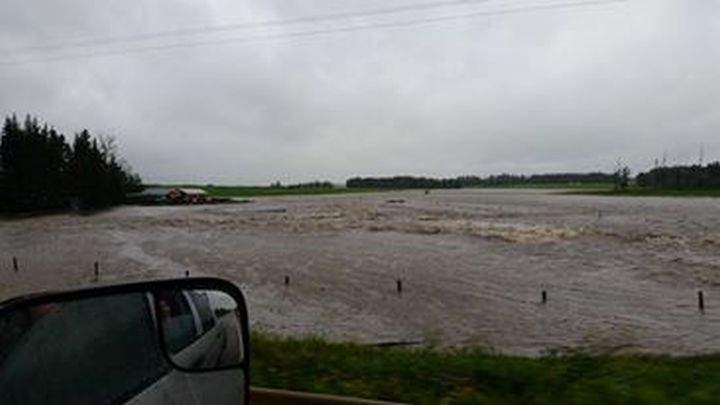 Photos of flooding near Buck Lake, Alta. on Aug. 22, 2016.
