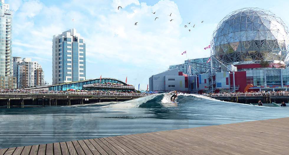 Proposed urban surfing park for False Creek area.