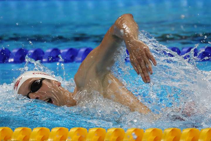 Ryan Cochrane of Canada competes in the Men’s 1500m Freestyle heat on Day 7 of the Rio 2016 Olympic Games at the Olympic Aquatics Stadium on August 12, 2016 in Rio de Janeiro, Brazil.