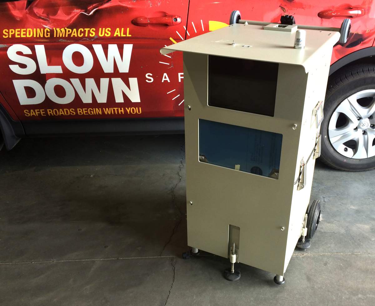 The City of Edmonton is re-introducing free-standing photo radar equipment boxes.