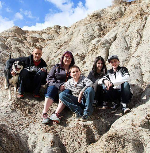 Crystal Hall and her family.