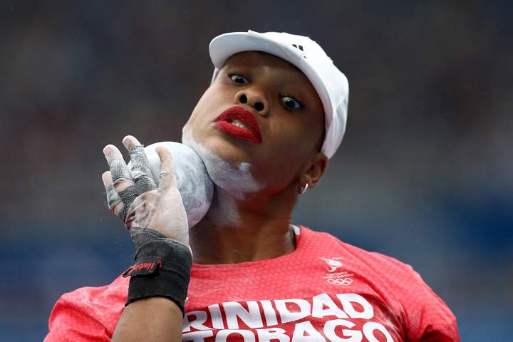 Cleopatra Borel of Trinidad and Tobago competes in the Women’s Shot Put qualification on Day 7 of the Rio 2016 Olympic Games at the Olympic Stadium on August 12, 2016 in Rio de Janeiro, Brazil.