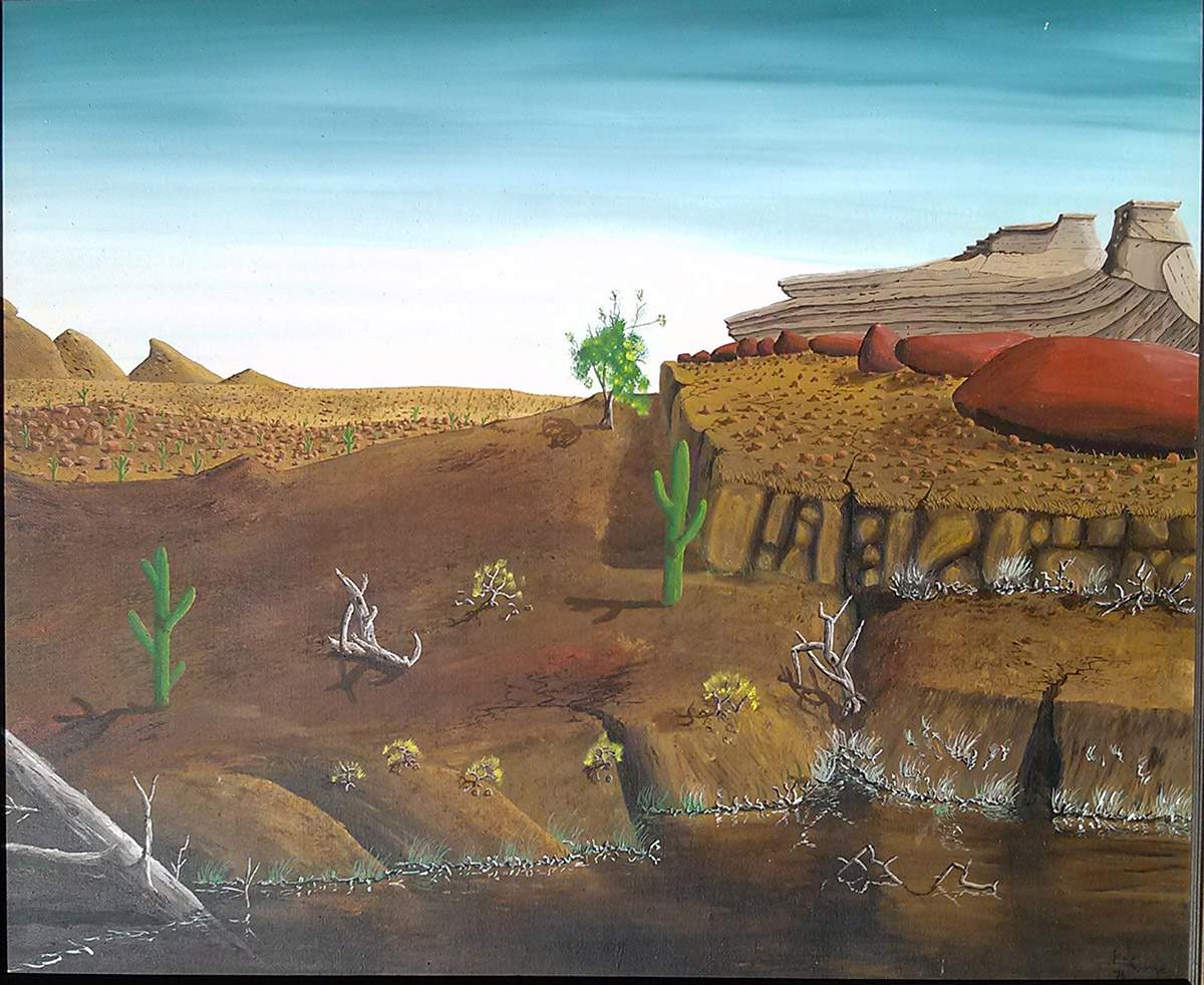 A painting, allegedly painted by renowned artist Peter Doig, is shown in this undated handout photo. A painting that could either be worth millions, or be relatively worthless, is the subject of a court fight involving a retired Canadian correctional officer and a world famous artist who disavows the art work.