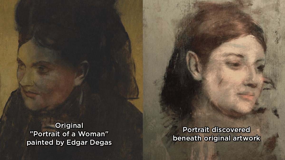 Mysterious portrait revealed beneath famed Edgar Degas painting - image