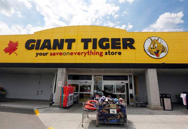A newly-renovated Giant Tiger store is shown in Ottawa on Thursday August 4, 2016. THE CANADIAN PRESS/Fred Chartrand.