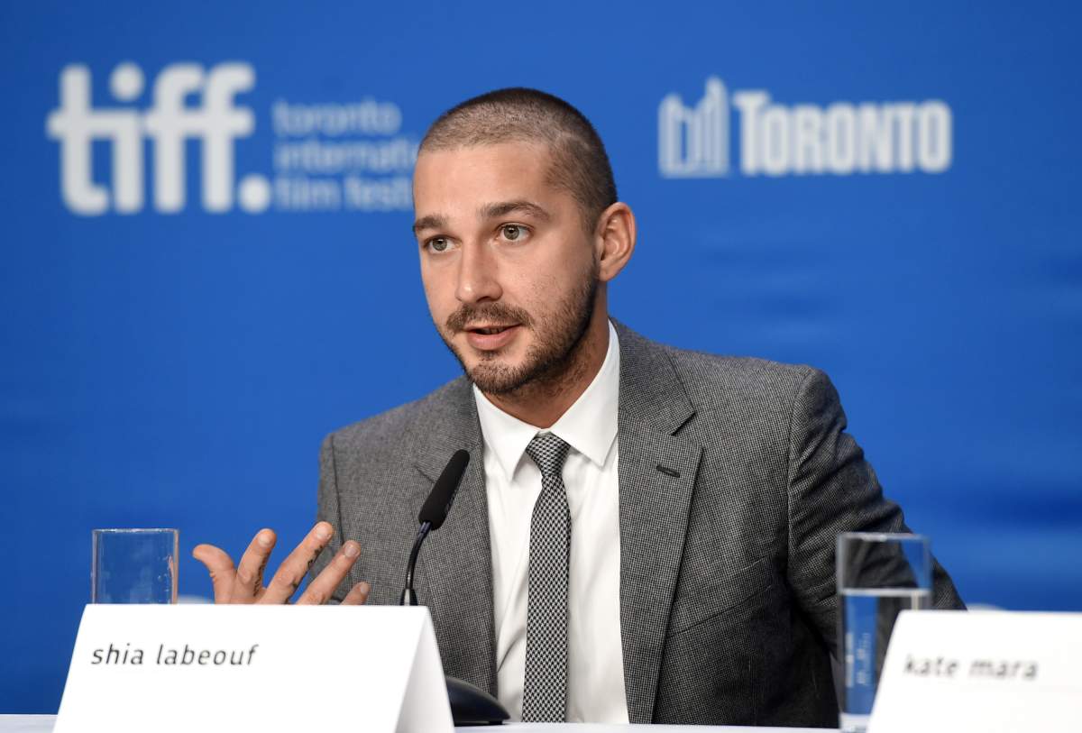 Actor Shia LaBeouf speaks onstage during the "Man Down" press conference at the 2015 Toronto International Film Festival at TIFF Bell Lightbox on September 15, 2015 in Toronto, Canada.