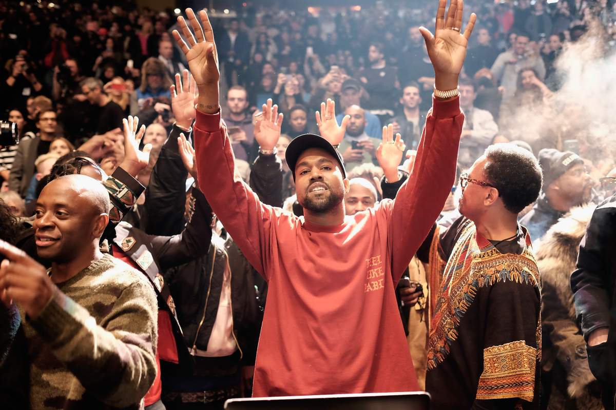 Kanye West performs during Kanye West Yeezy Season 3 on February 11, 2016 in New York City.