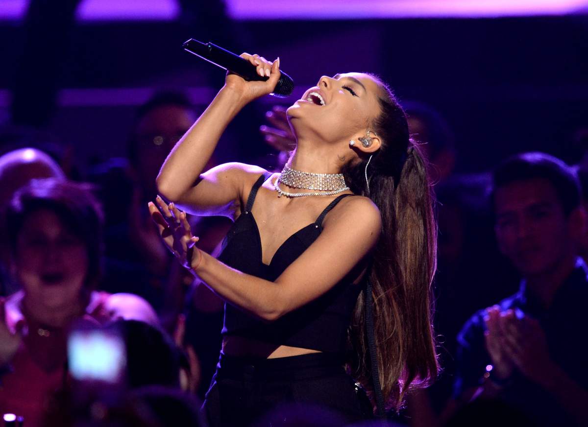 Recording artist Ariana Grande performs onstage during the 2016 Billboard Music Awards at T-Mobile Arena on May 22, 2016 in Las Vegas, Nevada. 