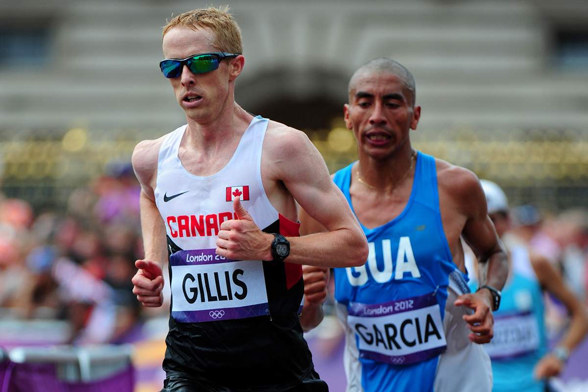 Eric Gillis competes in the 2012 Olympic Marathon.