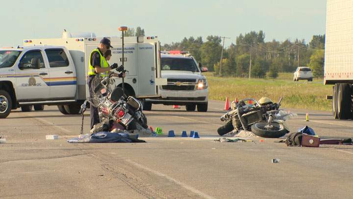 Drivers are asked to use caution about 11 kilometres south of the city as police investigate the crash.