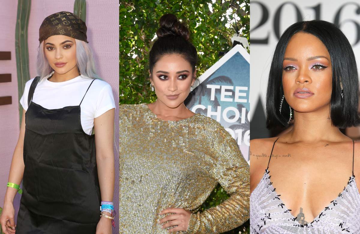 (L-R): Kylie Jenner, Shay Mitchell and Rihanna.