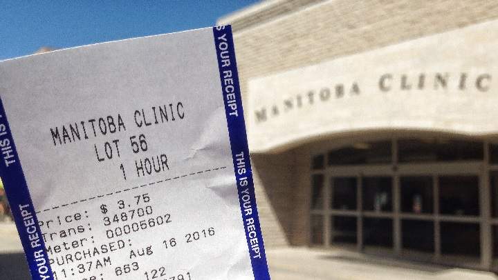 The price to park at a parkade across from the Manitoba Clinic went up 25 per cent in one day.