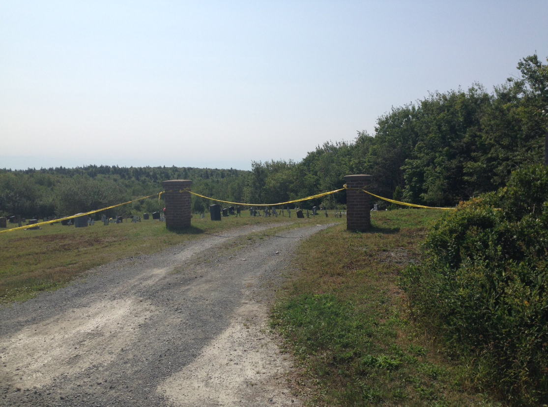 St. Thomas Baptist Church Cemetery in North Preston is roped off as police investigate a suspicious death. 