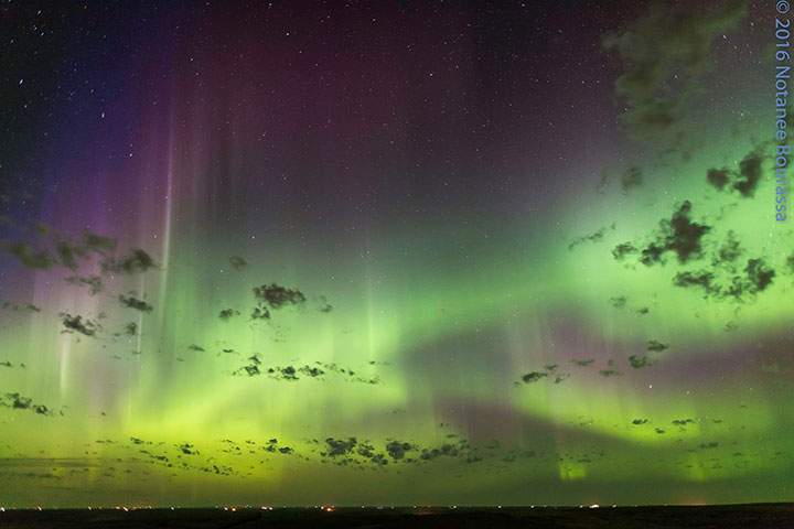 Notanee Bourassa photographed this display of northern lights 30 km north of Regina.