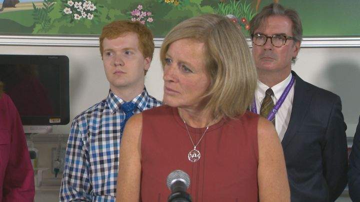 Premier Rachel Notley speaks in Edmonton Friday, Aug. 26, 2016.