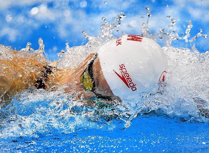 Canada's Penny Oleksiak races the women's 100-metre freestyle semifinals during the 2016 Olympic Summer Games in Rio de Janeiro, Brazil on Wednesday, Aug. 10, 2016. 