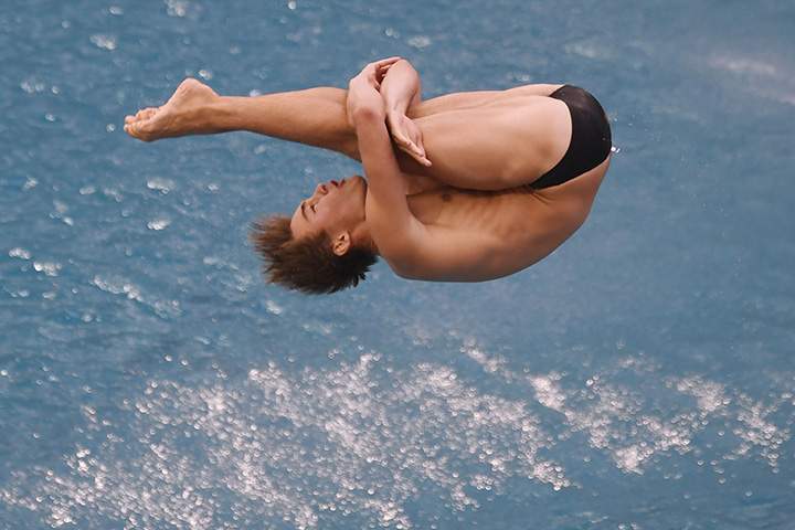 Canada’s Philippe Gagne competes in the men’s 3m springboard preliminary during the diving event at the Rio 2016 Olympic Games at the Maria Lenk Aquatics Stadium in Rio de Janeiro on August 15, 2016.