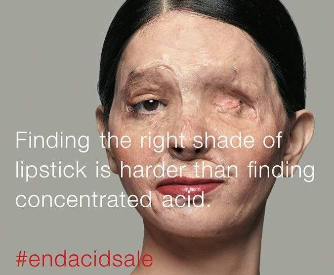 Reshma Qureshi, 19, in a campaign for Make Love Not Scars.