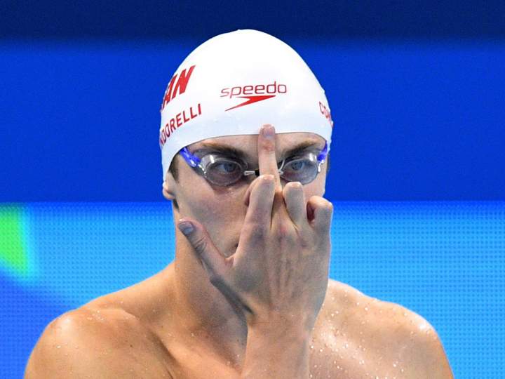 Canada's Santo Condorelli of Kenora, Ont., prepares to race the men's 100-metre freestyle semifinal during the 2016 Olympic Summer Games in Rio de Janeiro, Brazil on Tuesday, Aug. 9, 2016. 