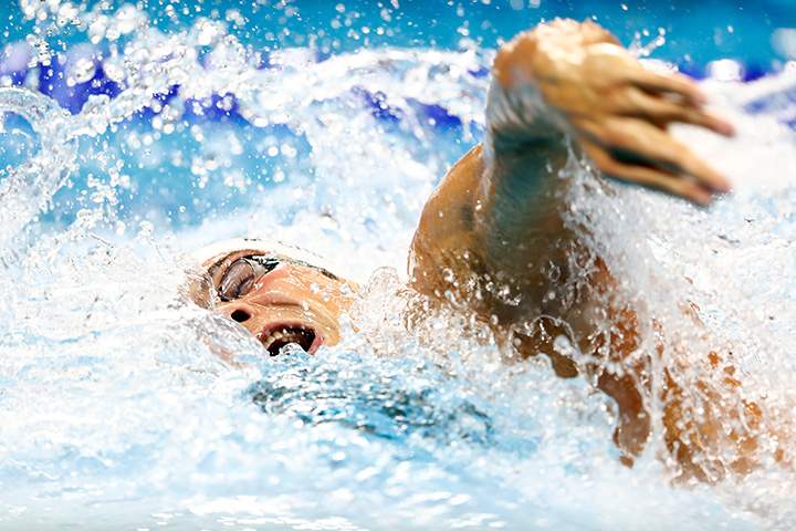 Canada’s Santo Condorelli competes in the semifinal of the Men's 100m Freestyle on Day 4 of the Rio 2016 Olympic Games at the Olympic Aquatics Stadium on August 9, 2016 in Rio de Janeiro, Brazil.  