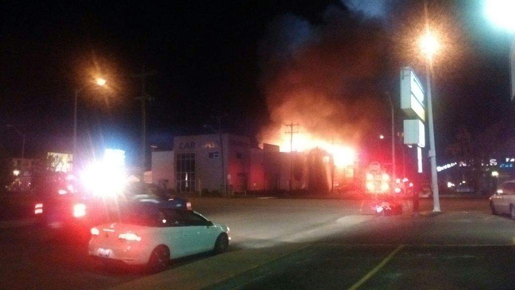 Fire crews were called to a townhouse complex at 10113 -160 Street in west Edmonton, where an under-construction triplex went up in flames early Tuesday morning. August 16, 2016.