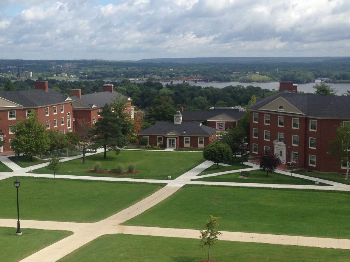 The University of New Brunswick campus is seen in a file photo. One of the school's professors says visas have been a headache for applicants from countries like Pakistan and Nigeria.
