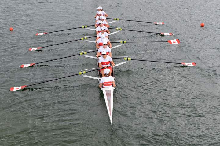 Canada's women's eight rowing