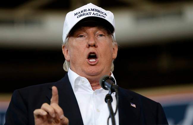 Donald Trump speaks to Iowa supporters in August.