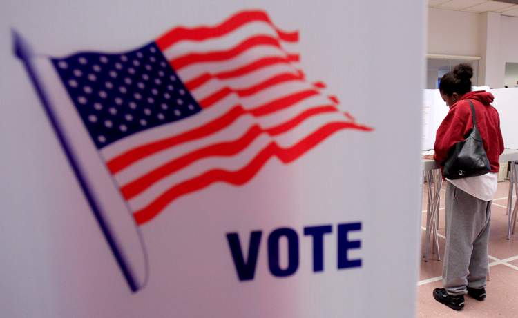 A woman votes in Cleveland, Ohio in 2012. 