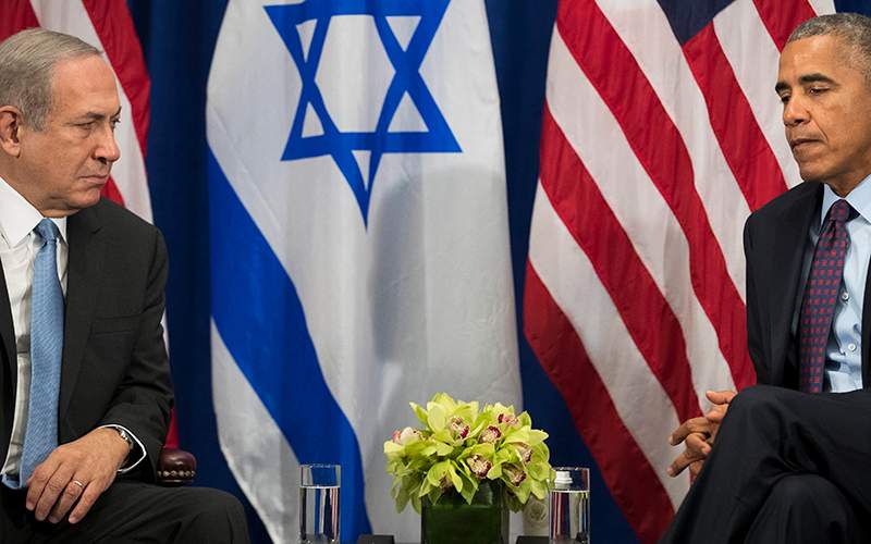 Prime Minister of Israel Benjamin Netanyahu and US President Barack Obama, meet for a bilateral meeting at the Lotte New York Palace Hotel, in New York City, New York, USA, 21 September 2016. 