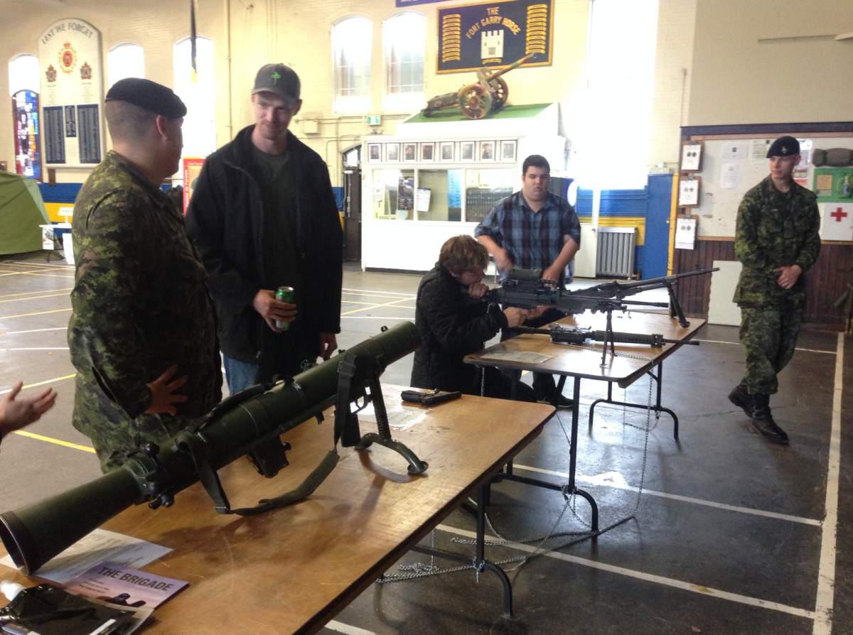 An open house for the public to come and check out the soldiers and their equipment.