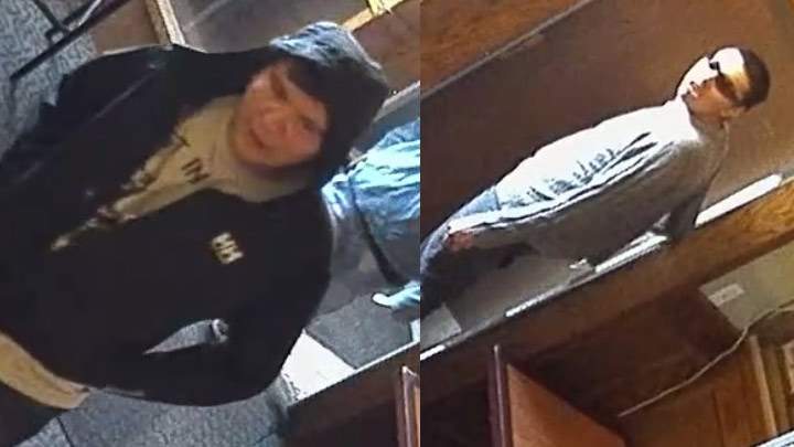 Police identify one man wanted in Battleford, Sask., armed robbery, release photos of two others accused in the theft.